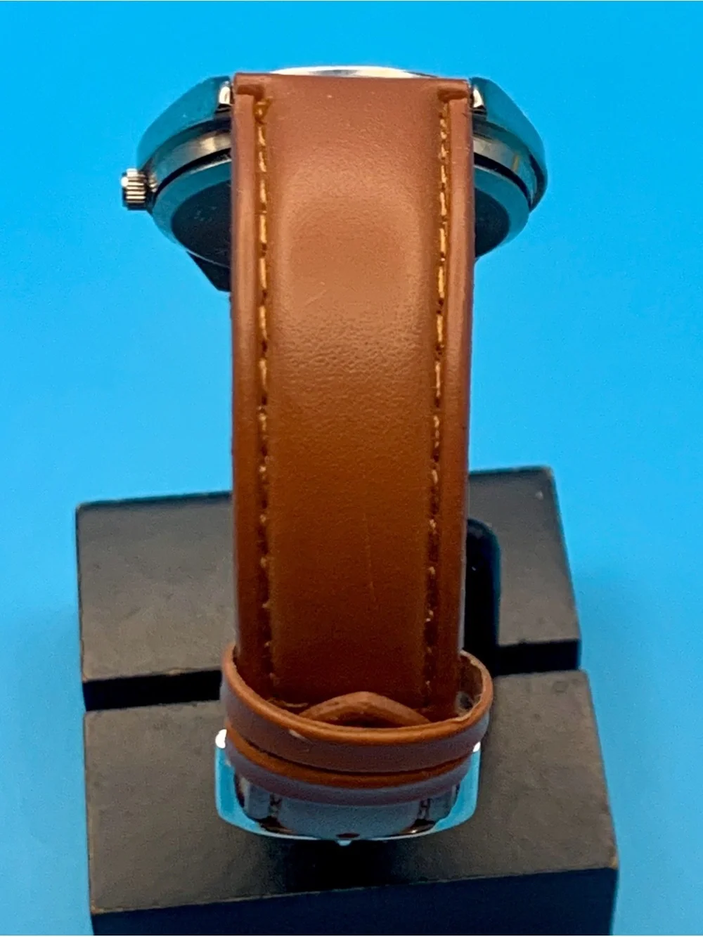 PCA Women’s Swiss Parts Quartz Wristwatch Faux Leather Strap Working New Battery